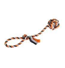 Přetahovadlo HipHop bavlněný míč, šedá, tm.šedá, oranžová 58cm, 300g