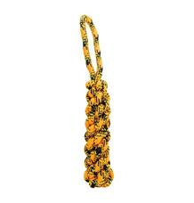 Bavlněný uzlovaný pešek HipHop ROPE , neon oranžová, černá, žlutá 1 ks/33cm