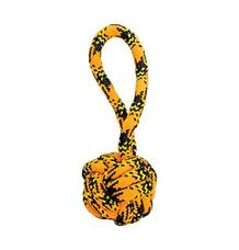Přetahovadlo s uzlovaným míčem HipHop ROPE , neon oranžová, černá, žlutá 1 ks