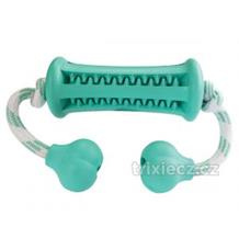 Dentální péče mátový Curler s lanem KIDDOG 38 cm