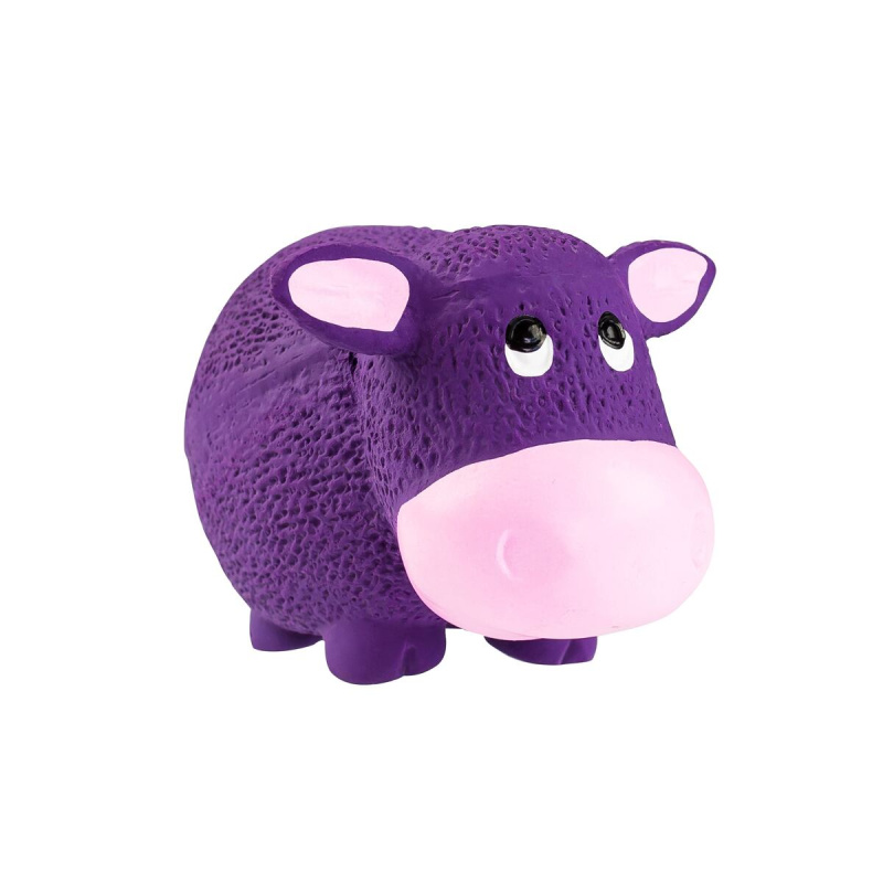Fialová kravička se zvukem , latex, HipHop 9 cm