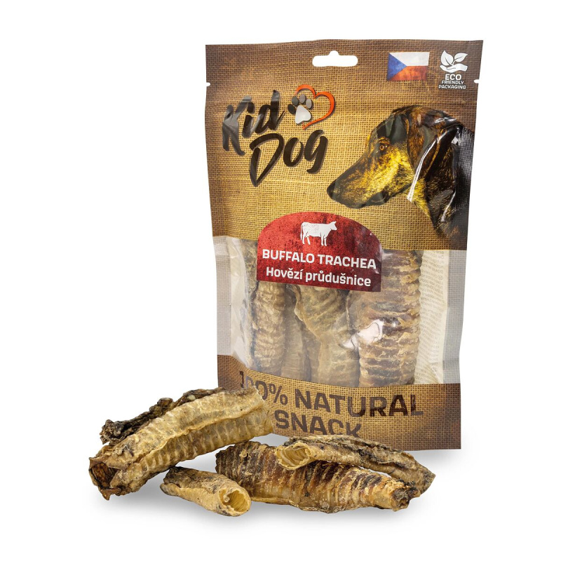 KIDDOG 100% Natural Snack, hovězí trachea 12-13 cm 100g