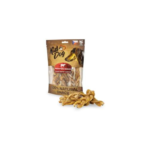 KIDDOG 100% Natural Snack hovězí šlacha copánek 12 cm 200g