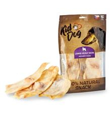 KIDDOG 100% Natural Snack, jehněčí kůže z hlavy 150g
