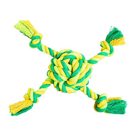 Míč se 4 rameny HipHop bavlněný  limetková, zelená 29cm/255g