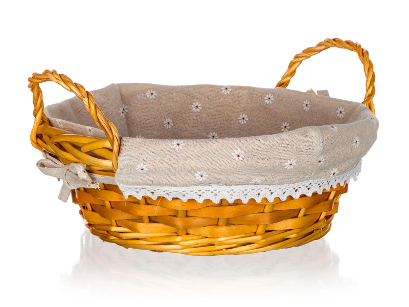 Košík proutěný s ušima Daisy 30x12cm