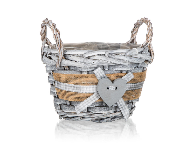 Košík proutěný s ušima Gris 14x10cm