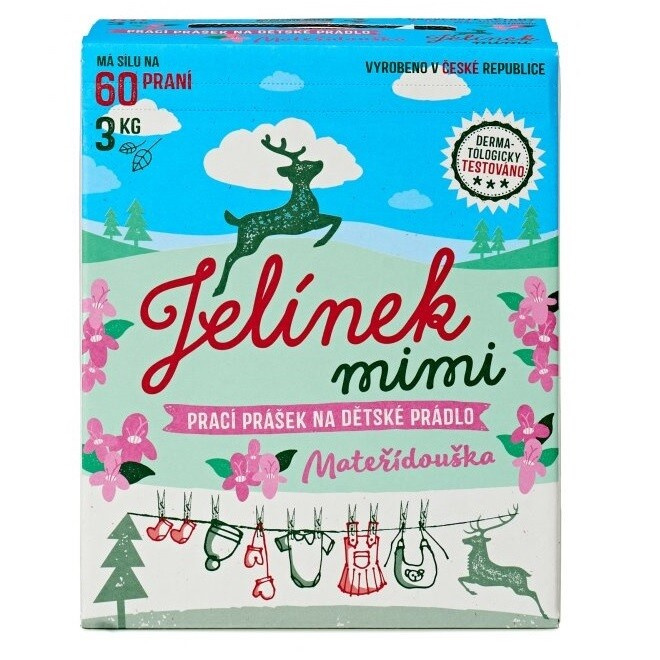 Jelen Jelínek mimi Prací prášek na dětské prádlo mateřídouška, 3 kg