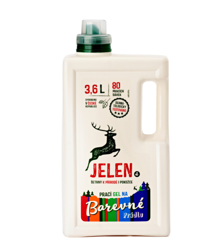 Jelen Prací gel na barevné prádlo, 3,6l