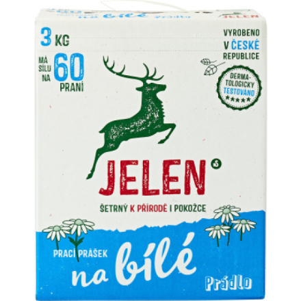 Jelen Mýdlový prášek na bílé prádlo 3 kg