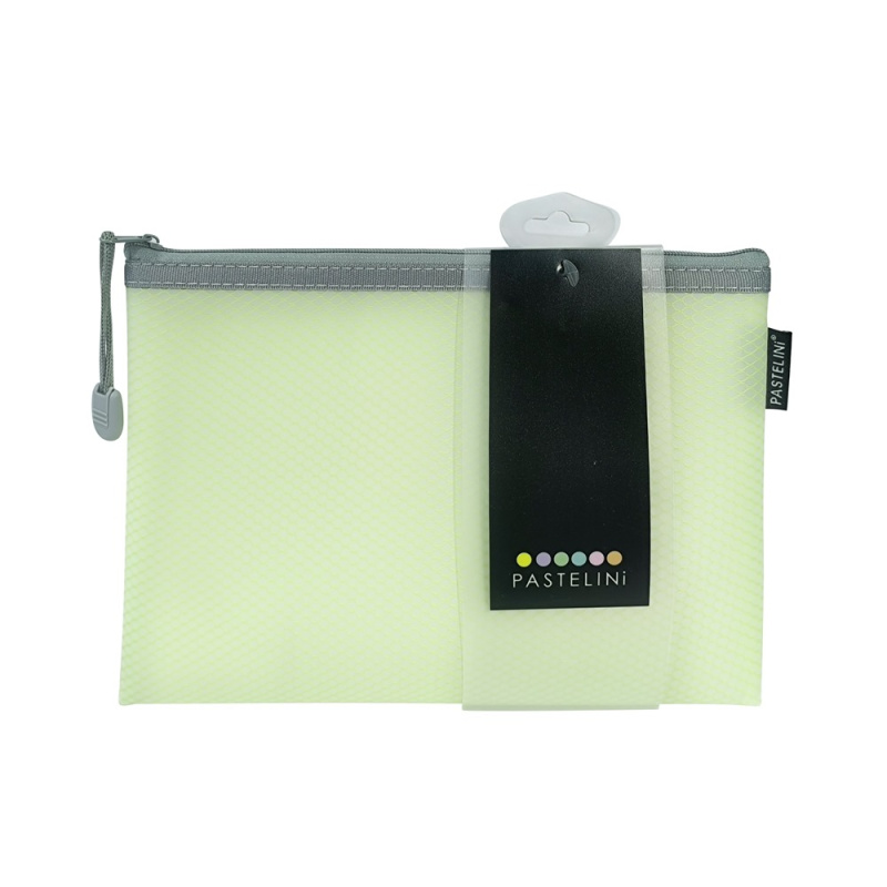 KARTON P+P Obálka se zipem síťovaná PASTELINI A5 zelená