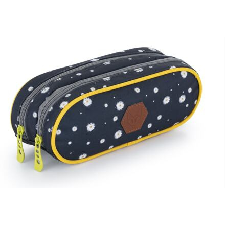 OXYBAG Pouzdro etue 2 zipy - OXY SCOOLER Daisy black