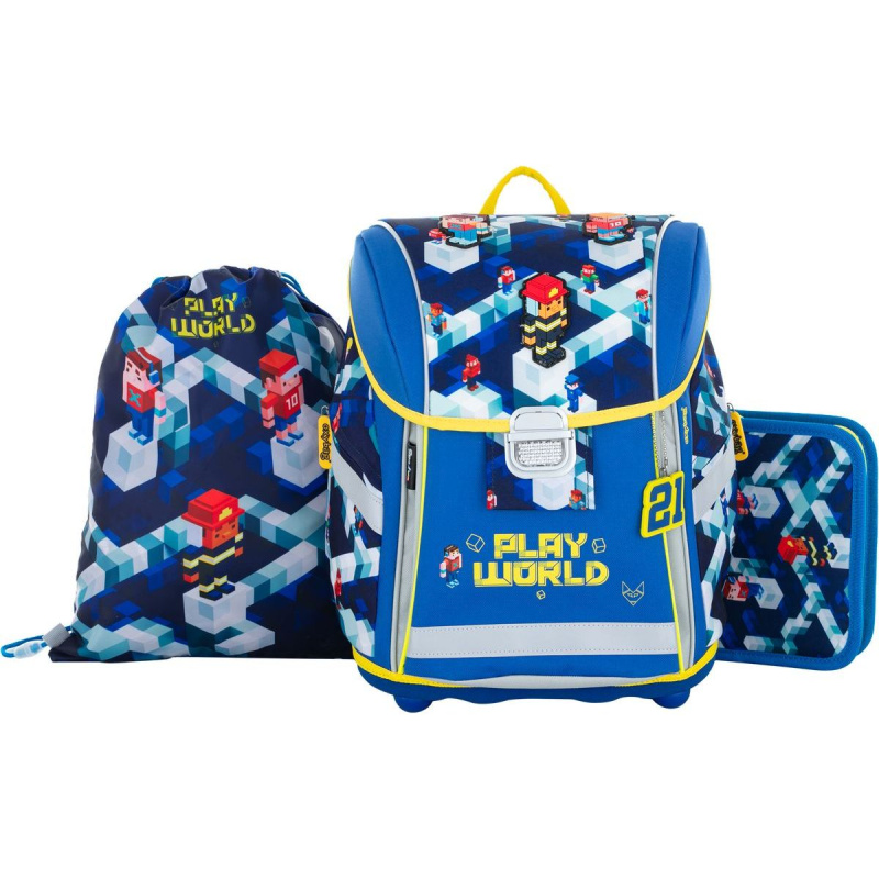 OXYBAG Batoh 3.dílný set  PREMIUM Playworld  modrý