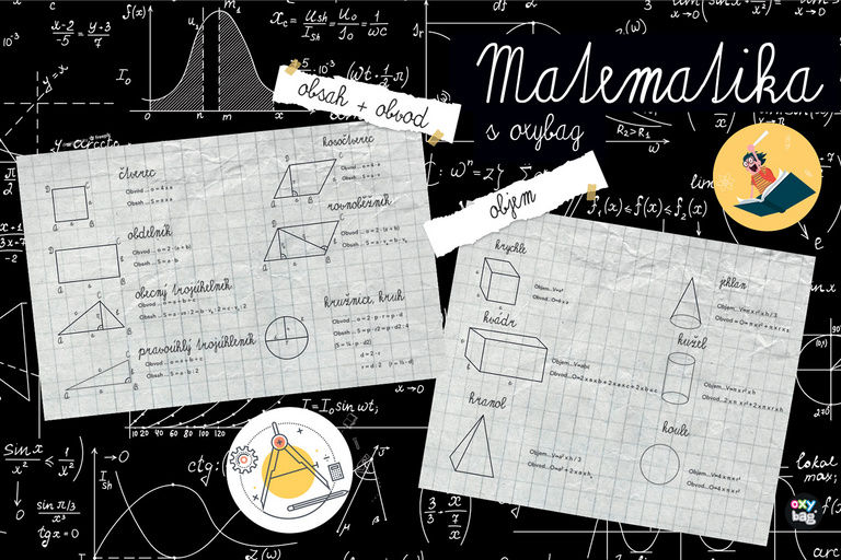 OXYBAG Podložka na stůl 60x40cm II. stupeň Matematika