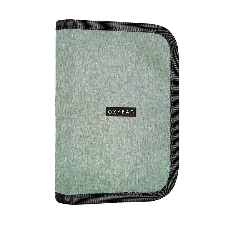 Penál 1 p. 2 chlopně, prázdný UNICOLOR green