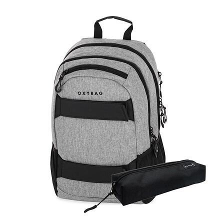 Oxybag Studentský batoh + etue OXY Sport Šedý