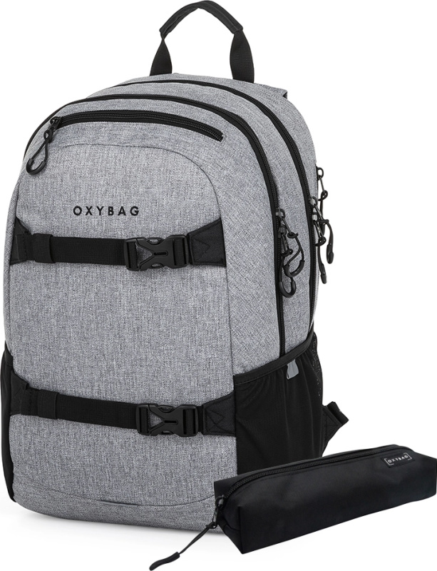 Oxybag Studentský batoh + etue OXY Sport Šedý
