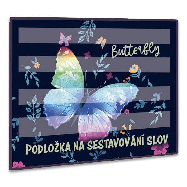 Podložka na sestavování slov Butterfly/Motýl 2