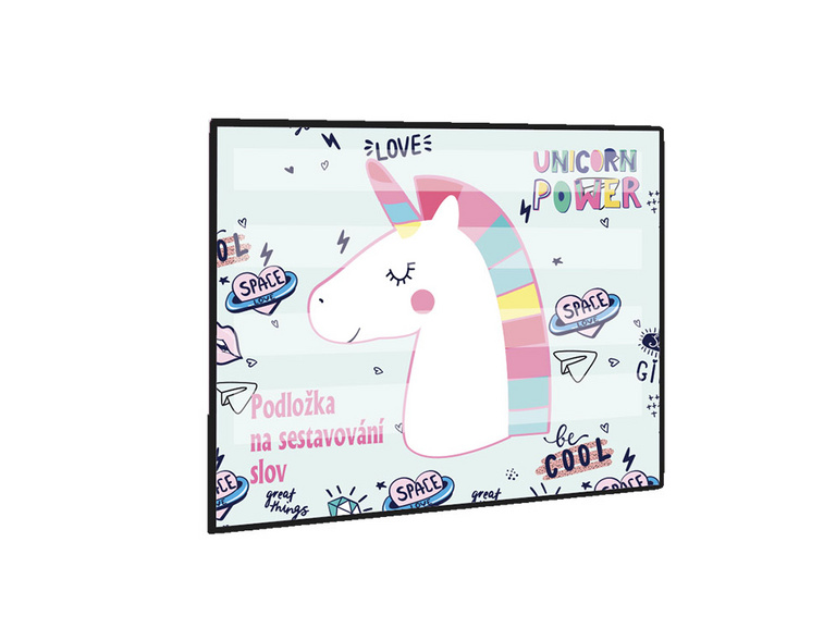 Podložka na sestavování slov Unicorn iconic