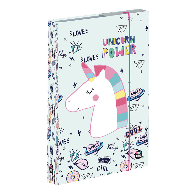 Box na sešity oxybag Unicorn iconic A5 JUMBO