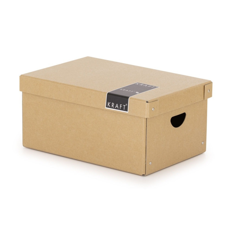 Kraft Box úložný lamino nature 35,5 x 24 x 16 cm