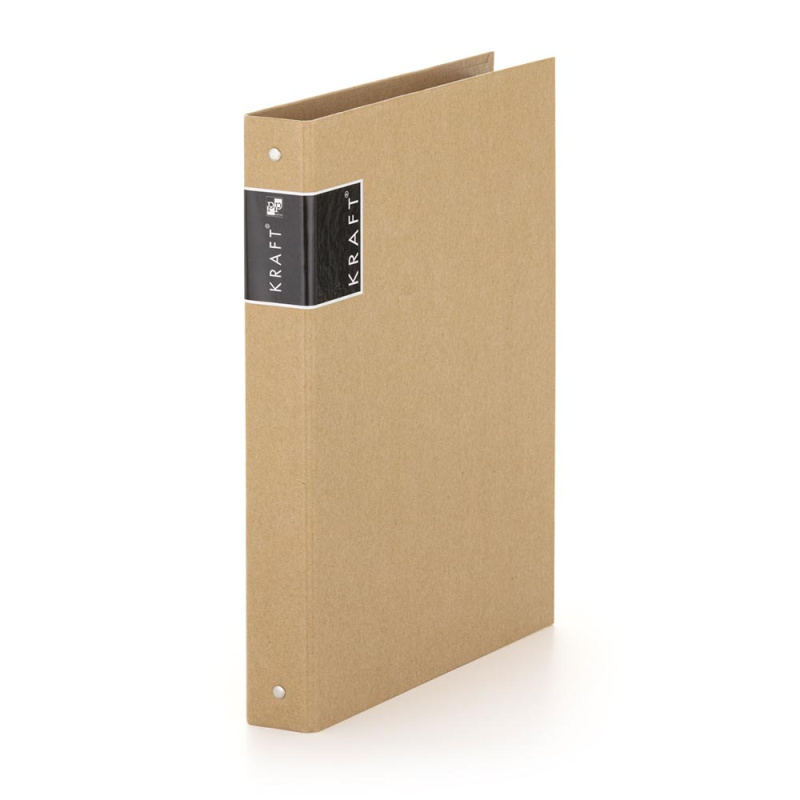 Karton P+P 4kroužkový pořadač Kraft nature - A4 4 cm hnědý