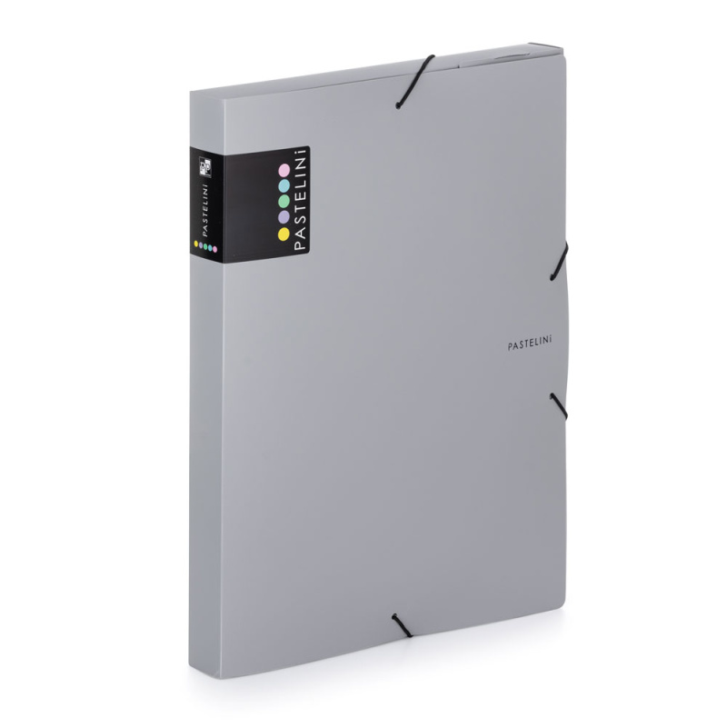 Karton P+P Krabice PP s gumou A4 PASTELINI šedá