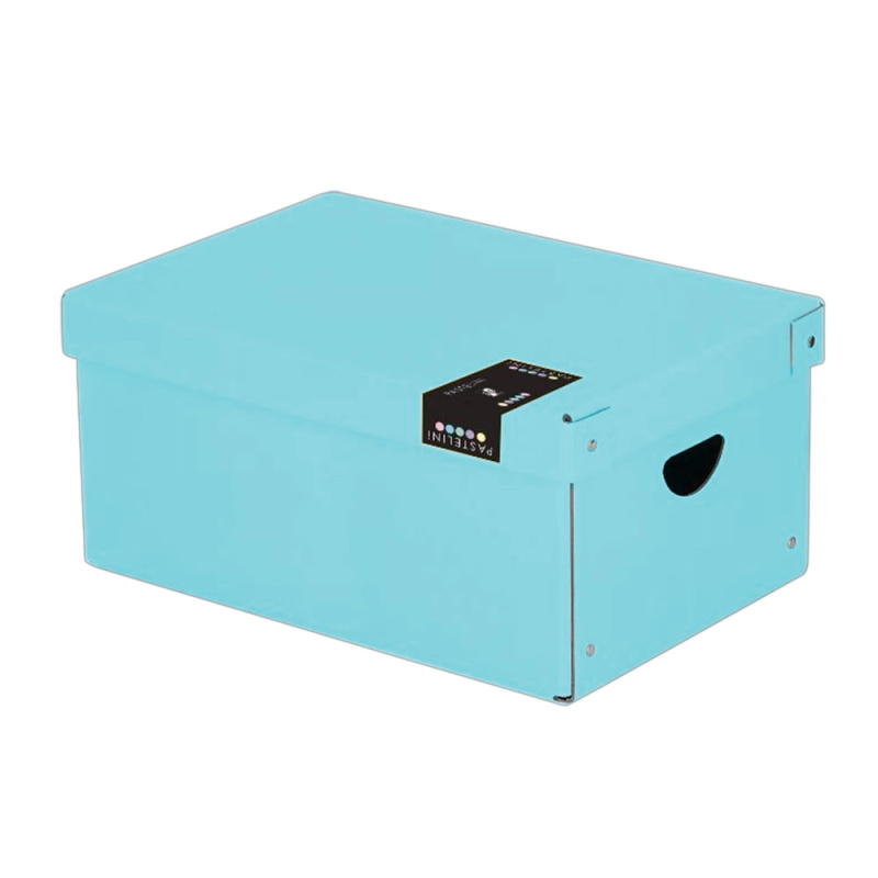 Karton P+P Krabice lamino velká Pastelini modrá 35,5 x 24 x 16 cm 7-00921