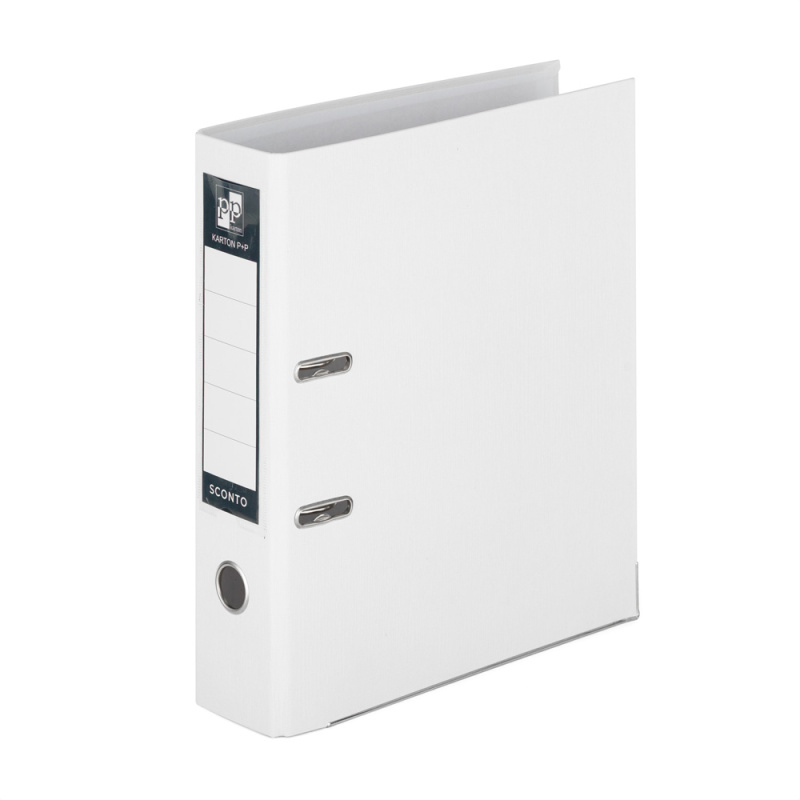 Pořadač A4 poloplast páka 7cm SCONTO bílý KARTONPP