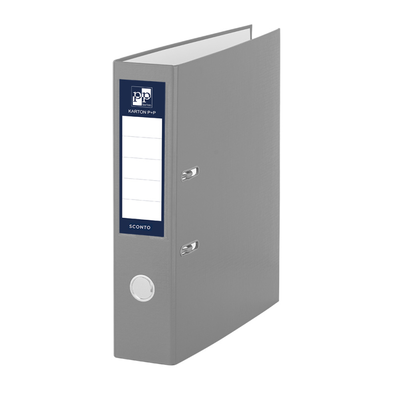 Pořadač A4 poloplast páka 7cm SCONTO šedý KARTONPP