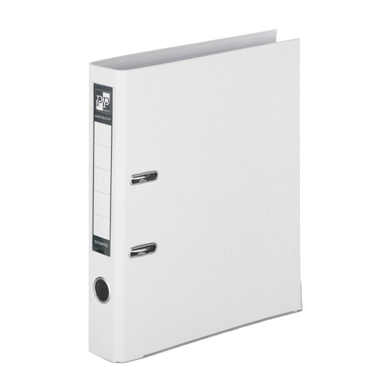 Pořadač A4 poloplast páka 5cm SCONTO bílý KARTONPP