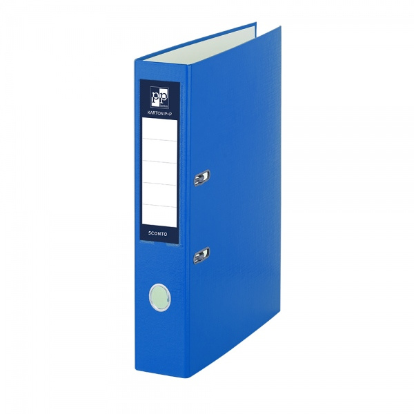Pořadač A4 poloplast páka 5cm SCONTO světle modrý KARTONPP