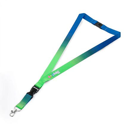 Oxybag Klíčenka s karabinkou OXY Ombre modro-zelená