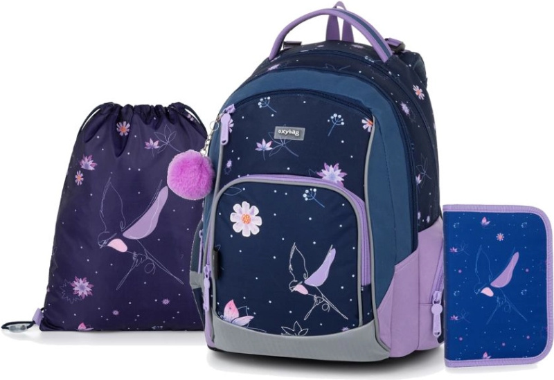 OXYBAG Školní set 3ks OXY GO Květiny