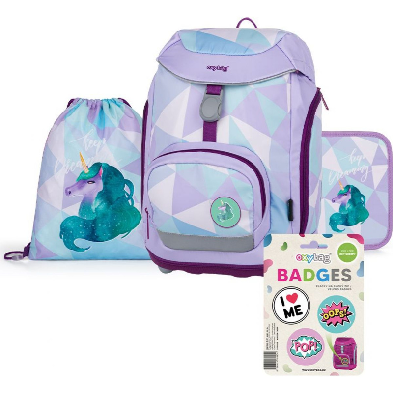 Oxybag Set 4dílný OXY Sherpy Unicorn