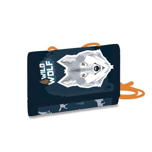 Dětská textilní peněženka vlk