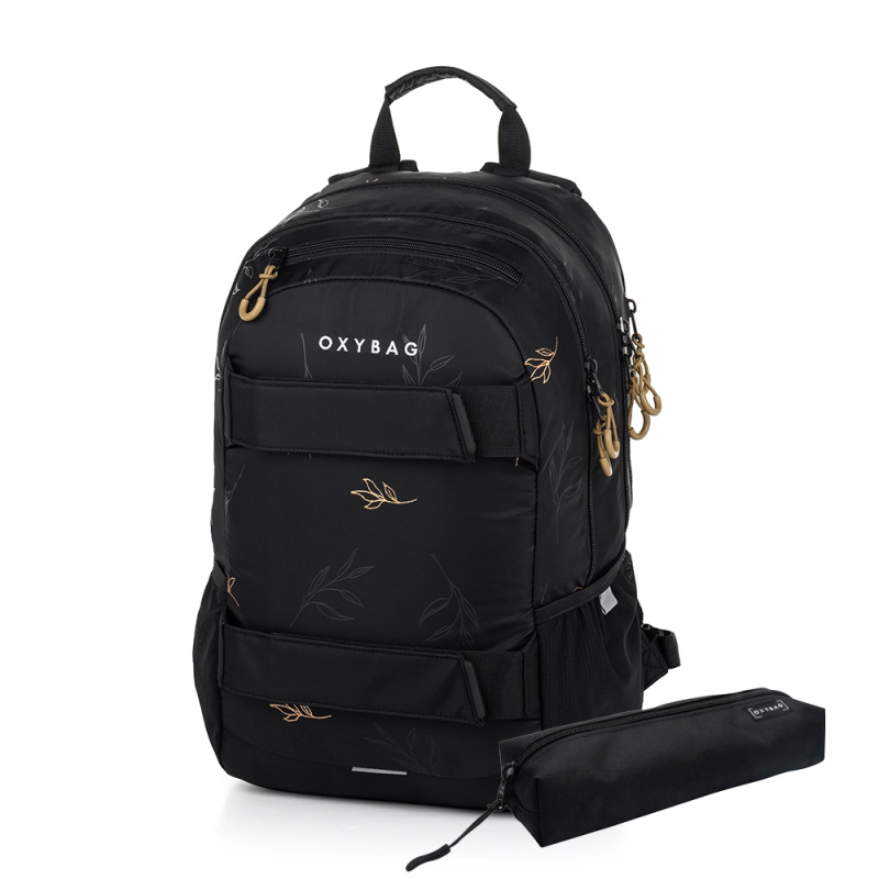 Oxybag Studentský batoh + etue OXY Sport Flowers