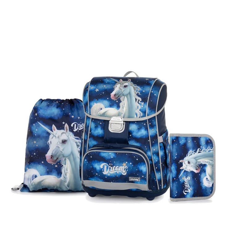 OXYBAG Školní set 3ks Premium Unicorn 1