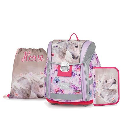 OXYBAG Školní set 3ks Premium Light Kůň Romantic