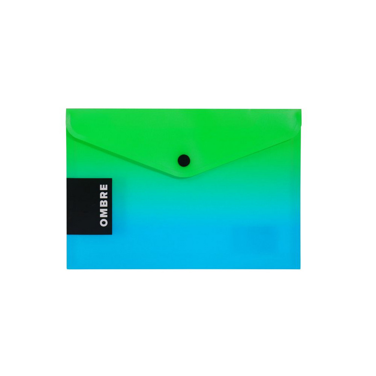 Psaníčko s drukem A5 zelené OMBRE