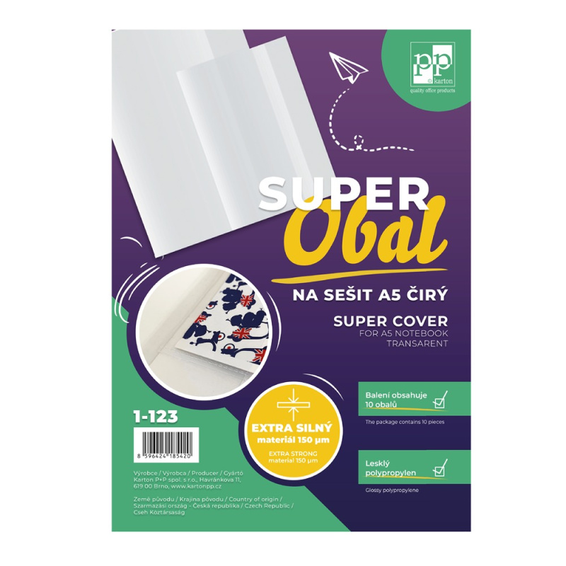 SUPEROBAL na sešit A5 čirý bal.10ks