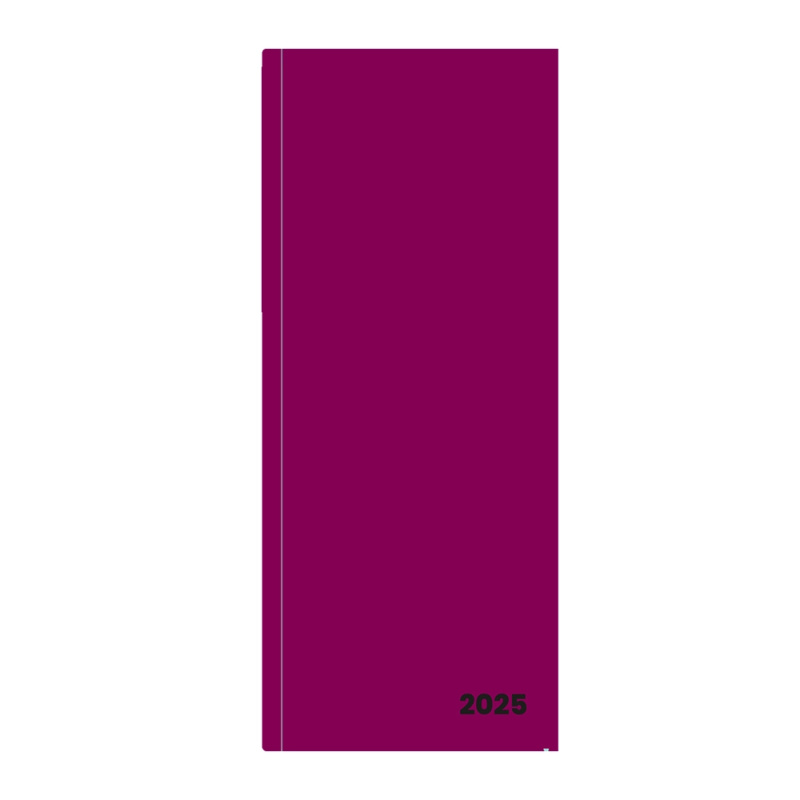 Měsíční diář 2025 Verde v burgundy barvě