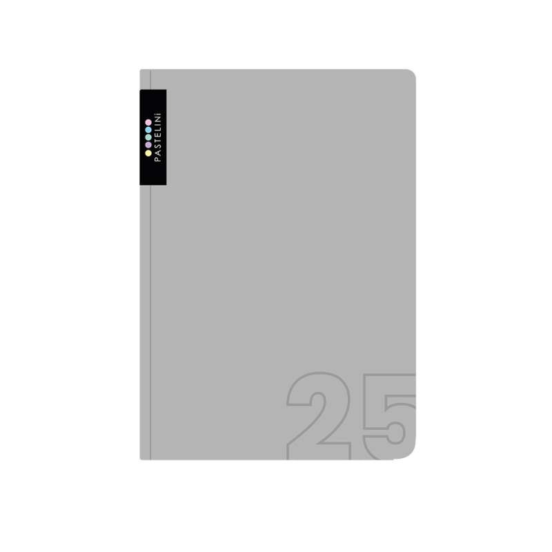 Diář A5 týdenní PASTELINI šedá 2025