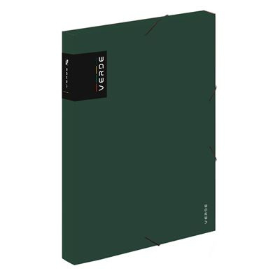 Krabice PP s gumou A4 VERDE zelená KARTONPP