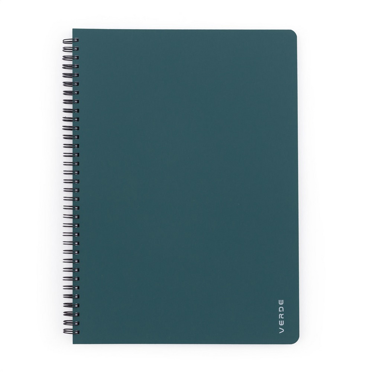 Karton P+P Blok s boční vazbou Twin wire VERDE - A4, 60 listů, linkovaný, zelený