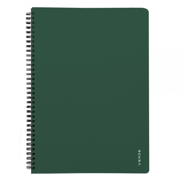 Karton P+P Blok s boční vazbou Twin wire VERDE - A4, 60 listů, linkovaný, zelený