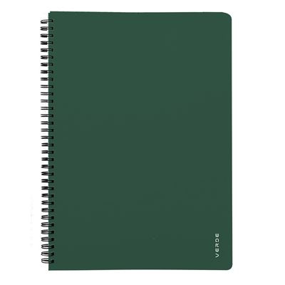 Karton P+P Blok s boční vazbou Twin wire VERDE - A4, 60 listů, linkovaný, zelený