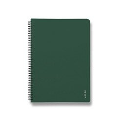 Karton P+P Blok s boční vazbou Twin wire VERDE - A5, 60 listů, linkovaný, zelený