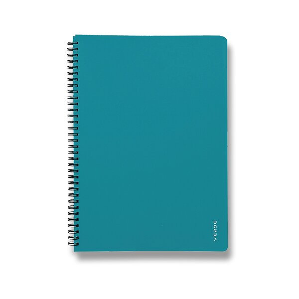 Karton P+P Blok s boční vazbou Twin wire VERDE - A5, 60 listů, linkovaný, milano