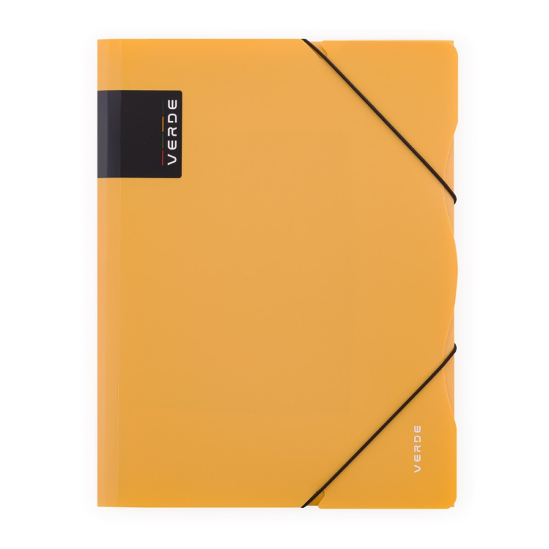 Sloha s gumou A4 PP VERDE hořčice KARTONPP